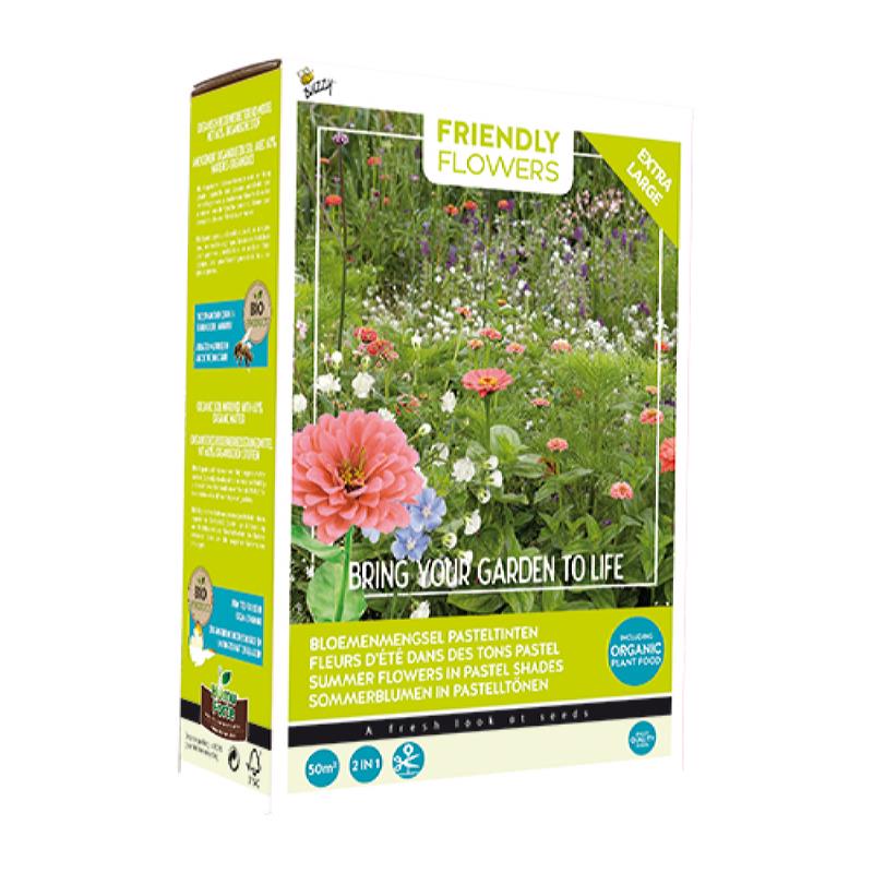 Friendly Flowers XL - Pastel mix - 50m²