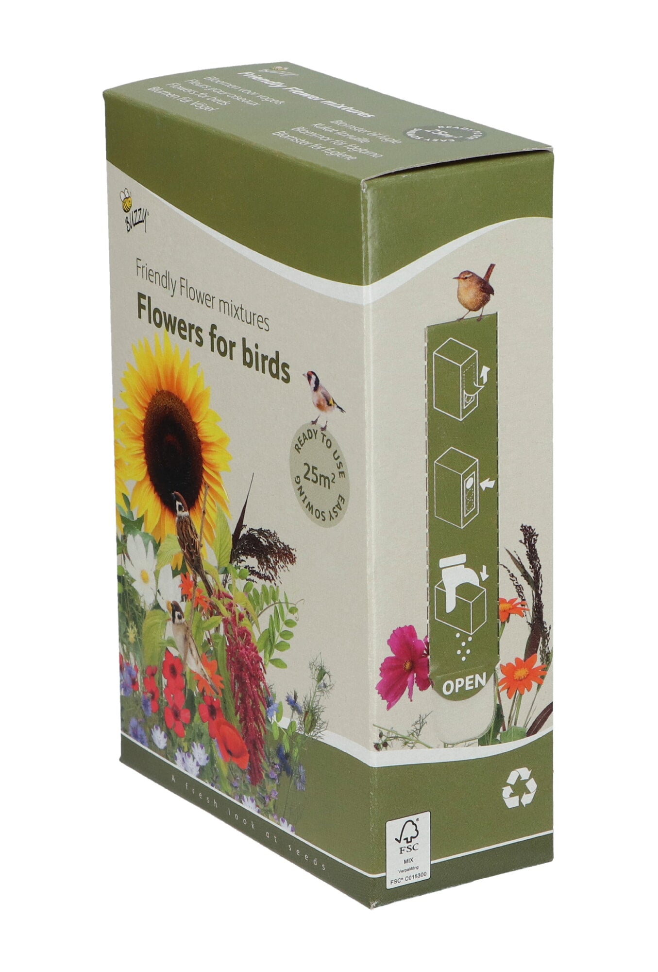 Friendly Flowers - Birds - 25m²