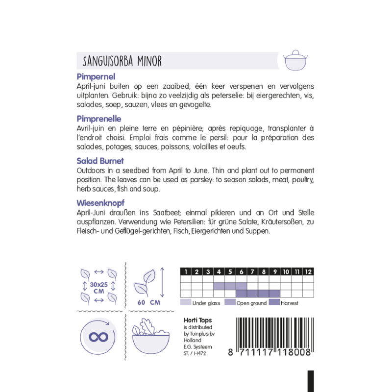 Pimprenelle – Sanguisorba – 1 g