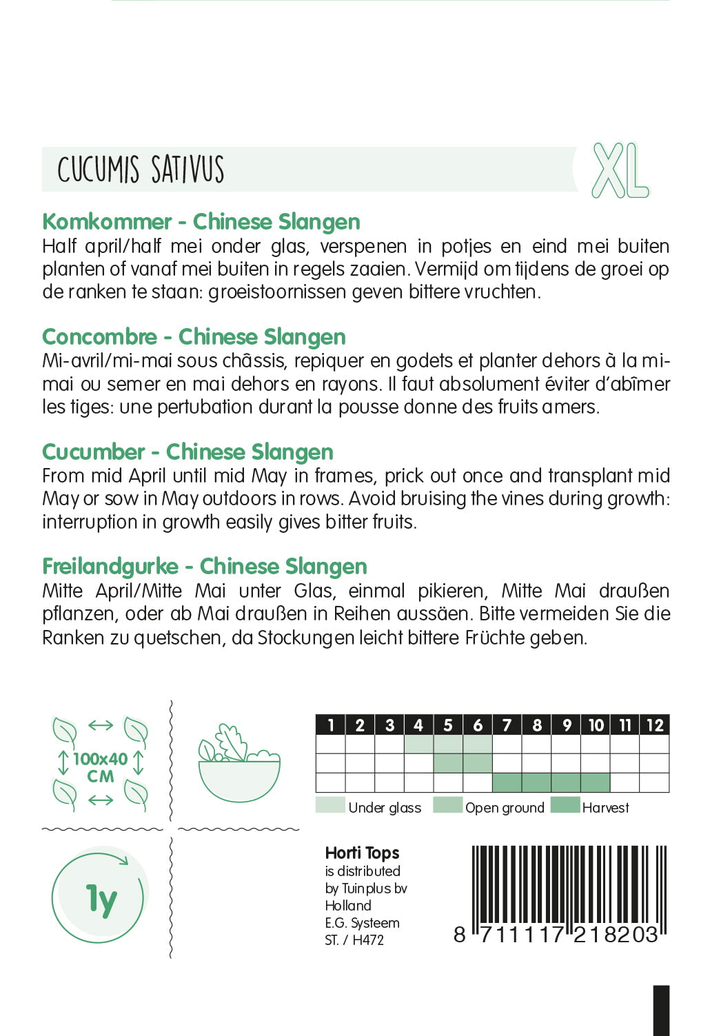 Concombre - Slangen chinois - 2g