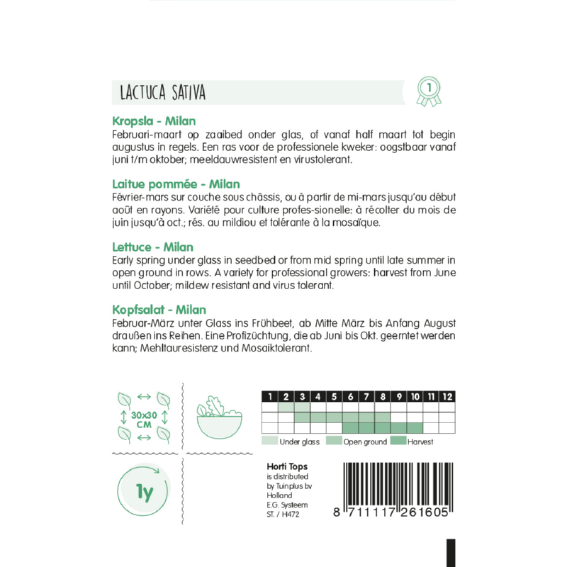 Lettuce - Milan - 0,75 g
