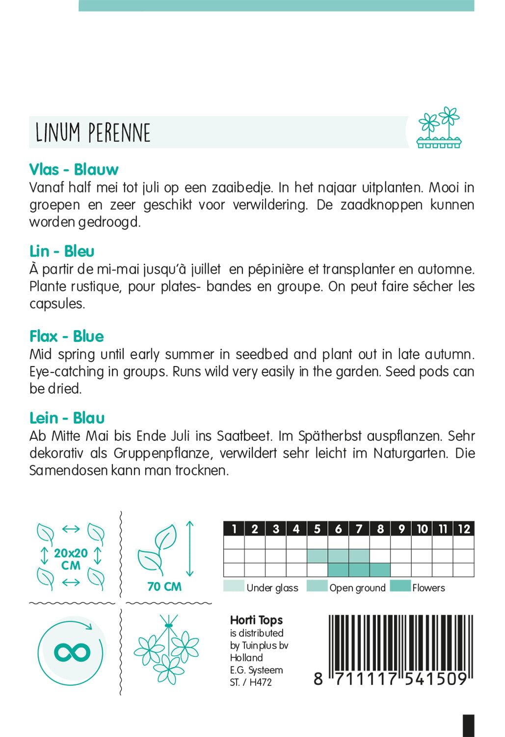 Flax - Blue - Linum - 1 g