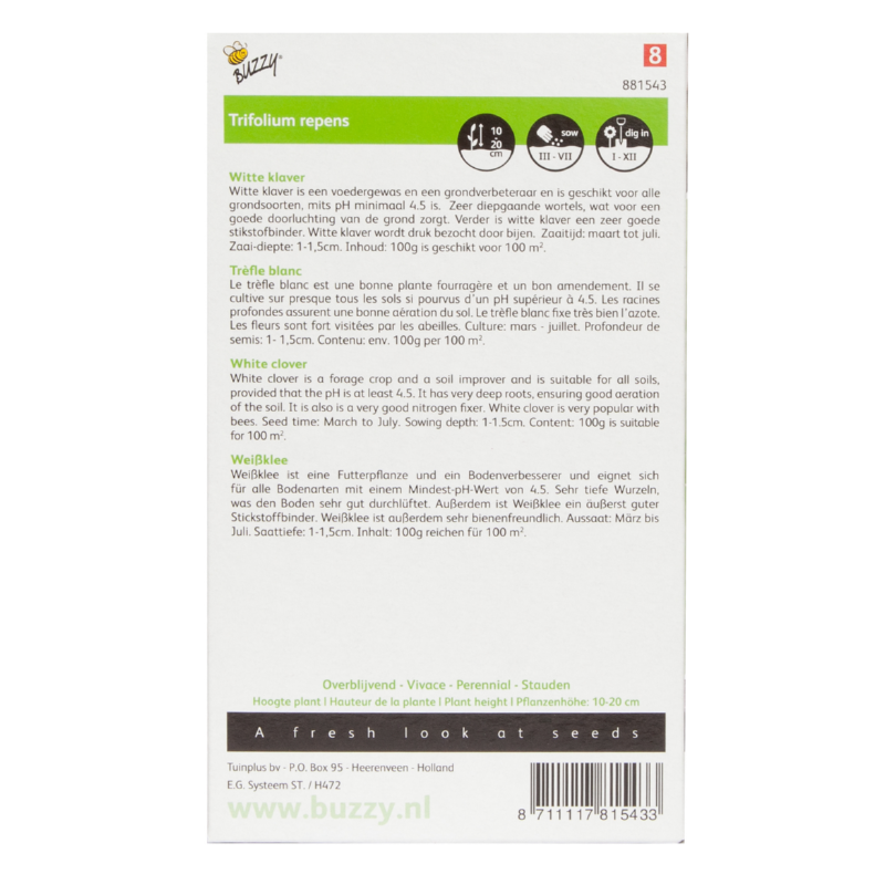Green Manure - White Clover - 100 g - 100 m2