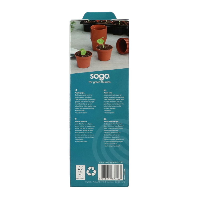 Pots en plastique - Ø 6 cm - 30 pièces