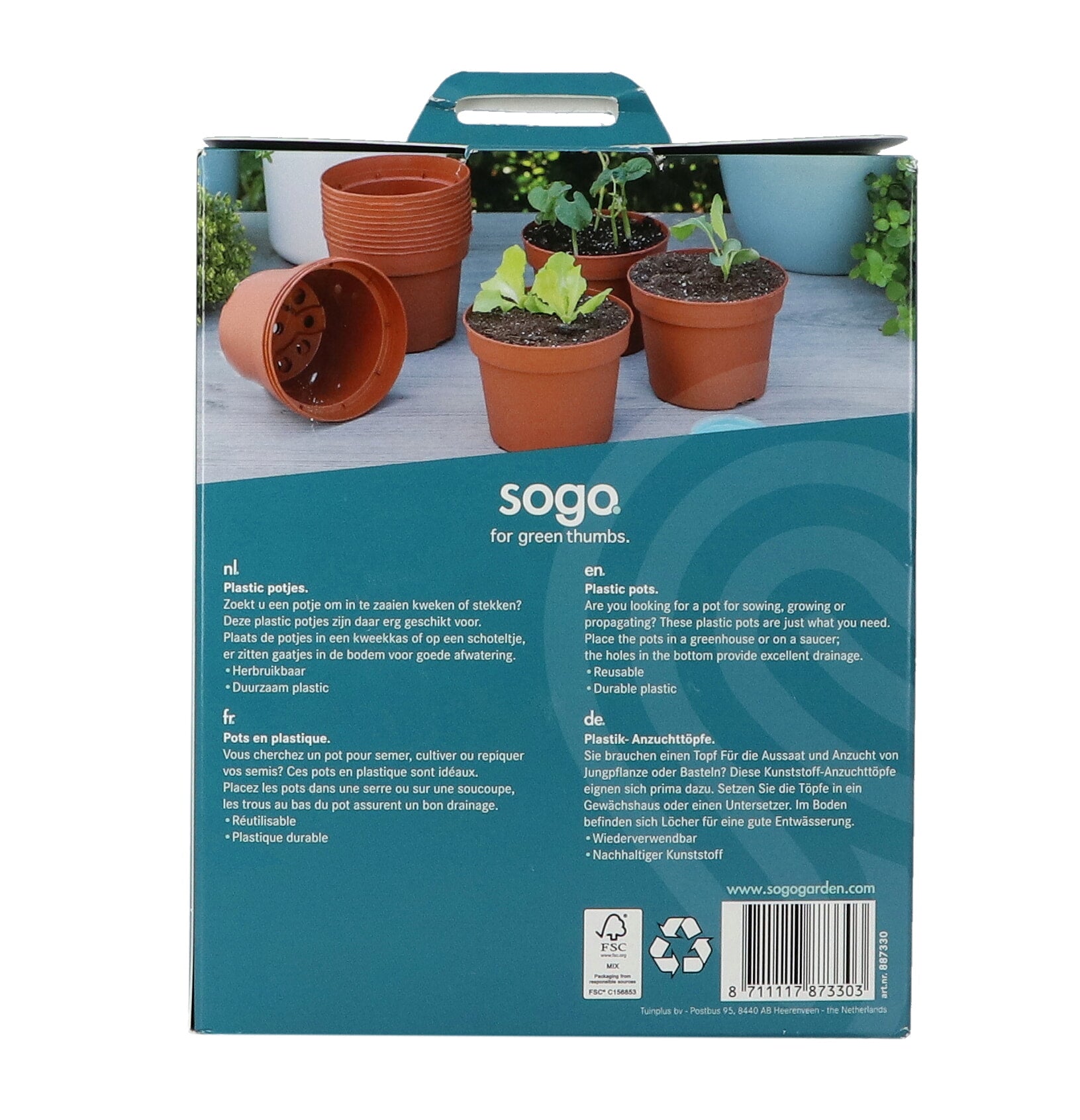Plastic Potten - 13 cm - 12 stuks