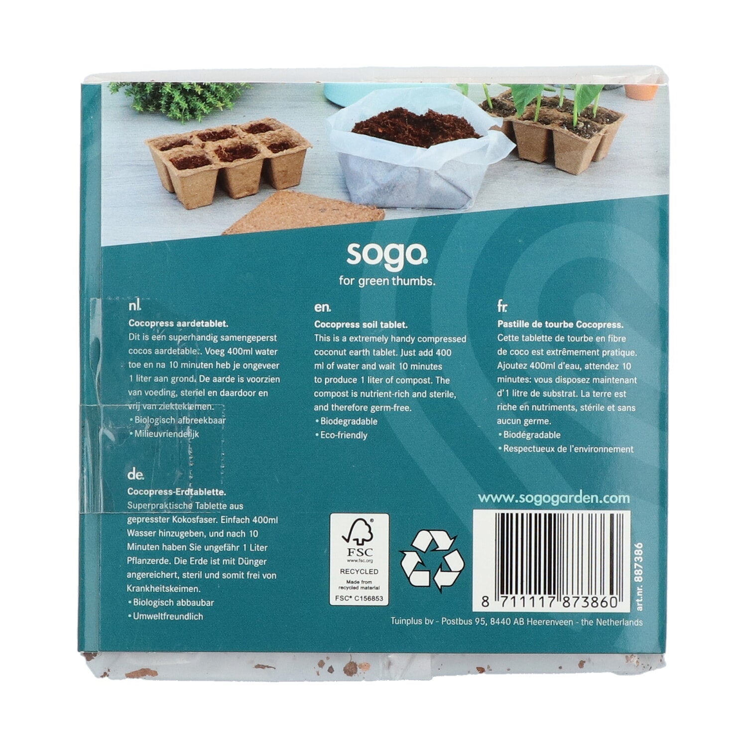 Tablette de sol en noix de coco - 1L