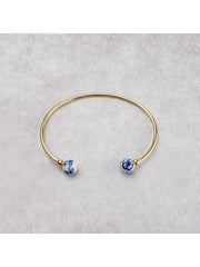 Bracelet de fleurs en bangle - Or - 19 cm