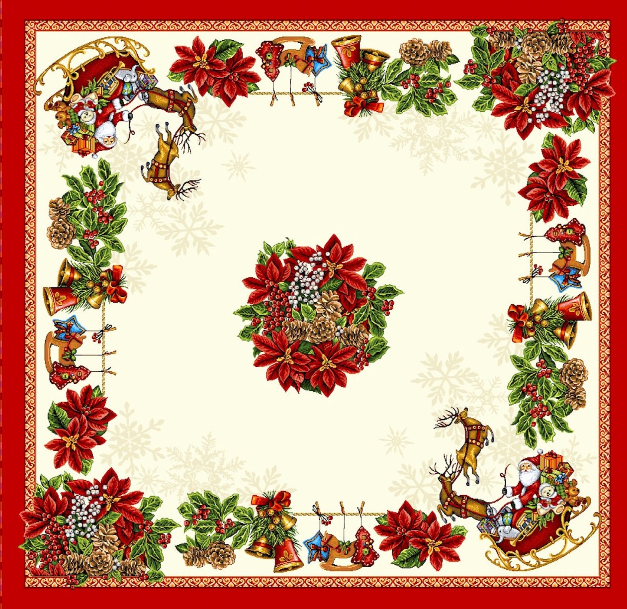 Tablecloth Square 'Berry' - 95 x 95