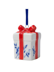 Kerstornament - Cadeau met Rode Strik
