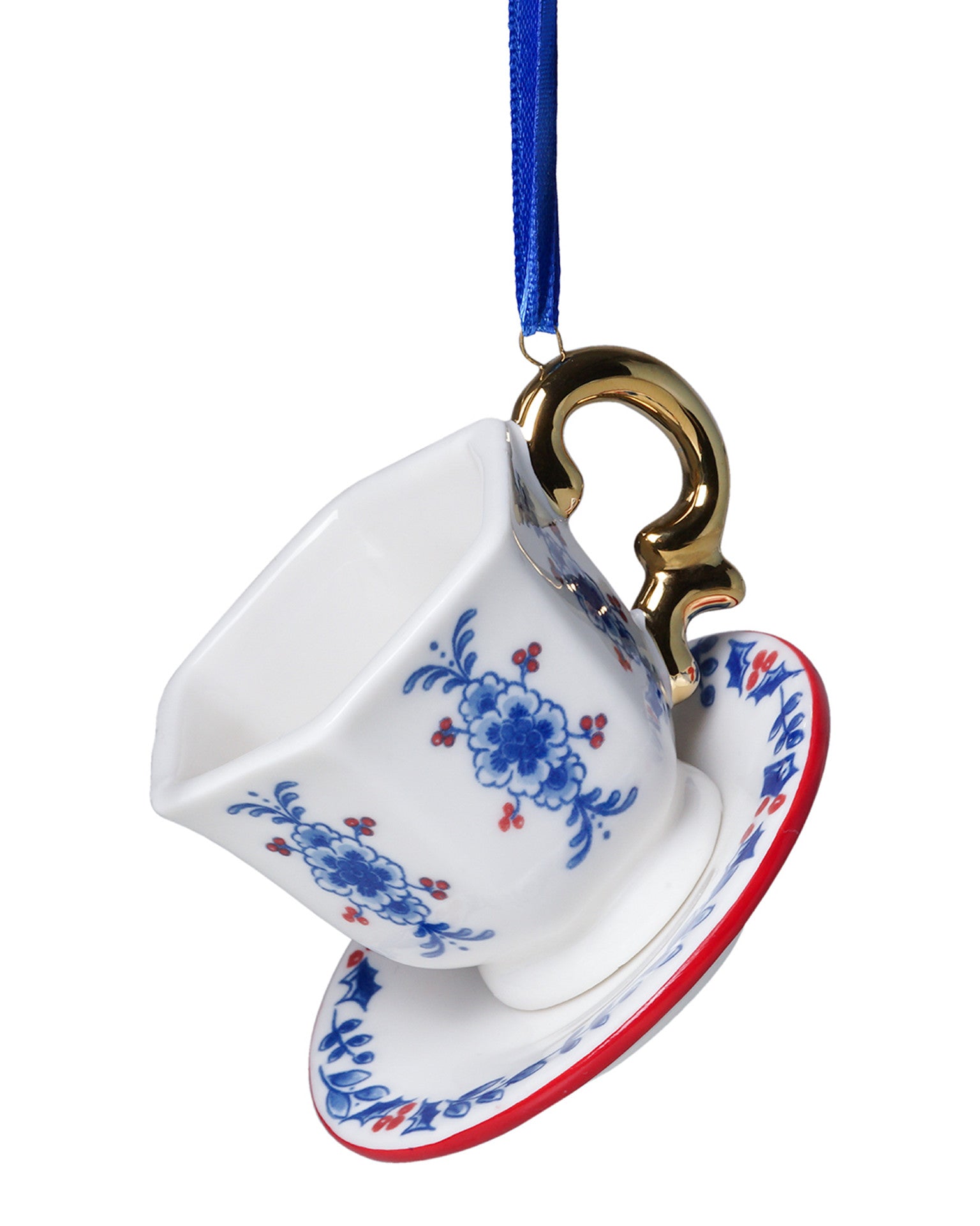 Teacup Christmas Ornament- Vintage - 9 cm