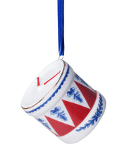 Dob alakú karácsonyi dísz – Vintage – 9 cm