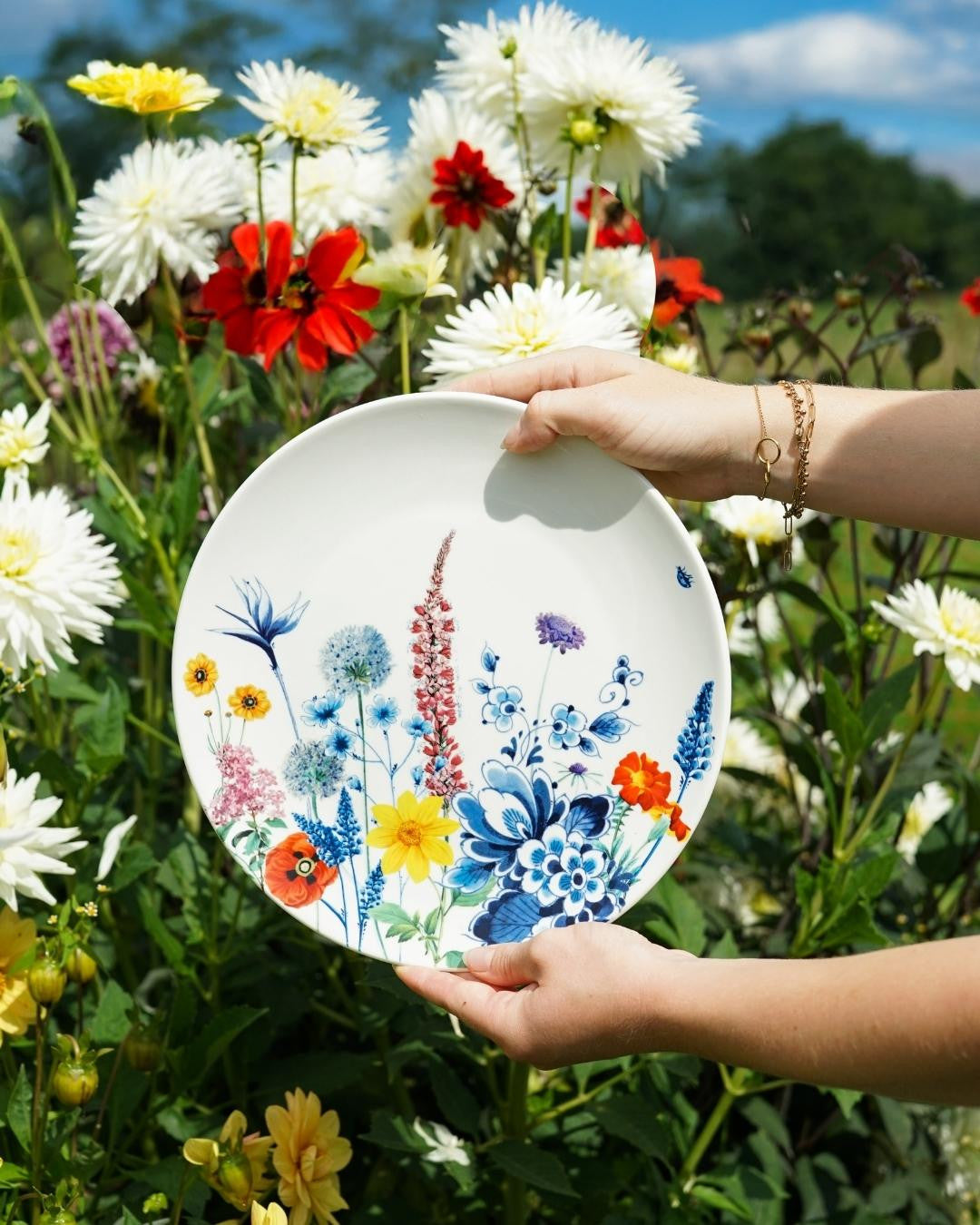 Wall plate - Wildbloemen - 26,5cm