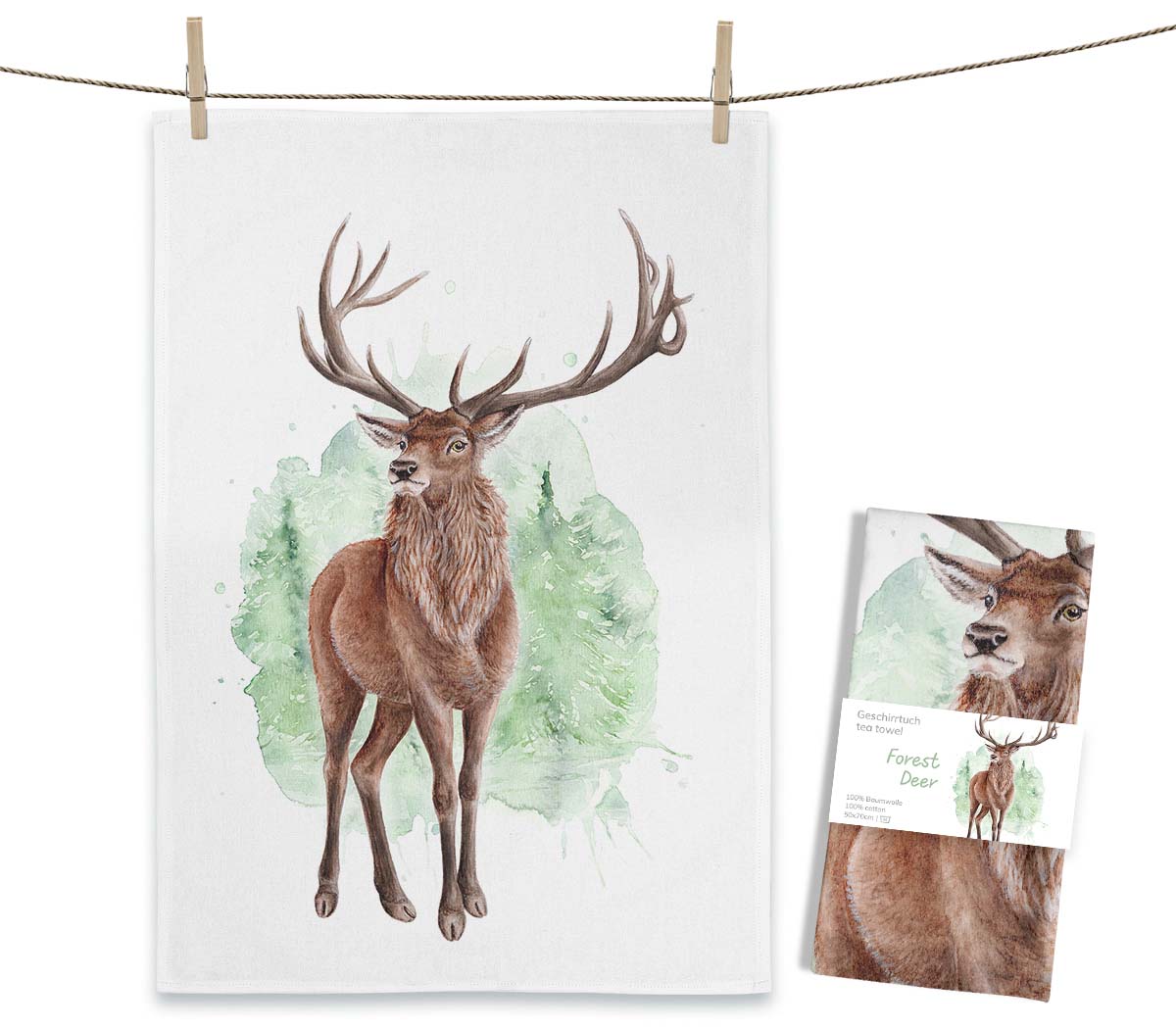 Tea Towel - Forest Deer