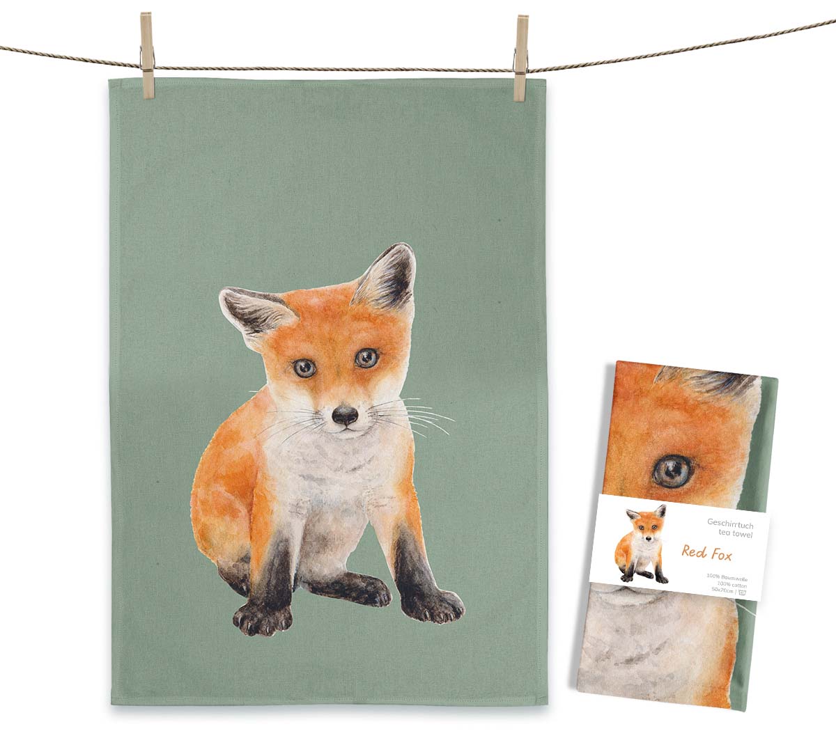 Tea Towel - Red Fox