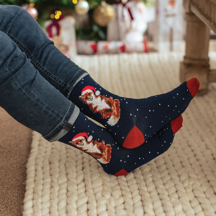 Men's Socks - Fox - Festive Fox-2