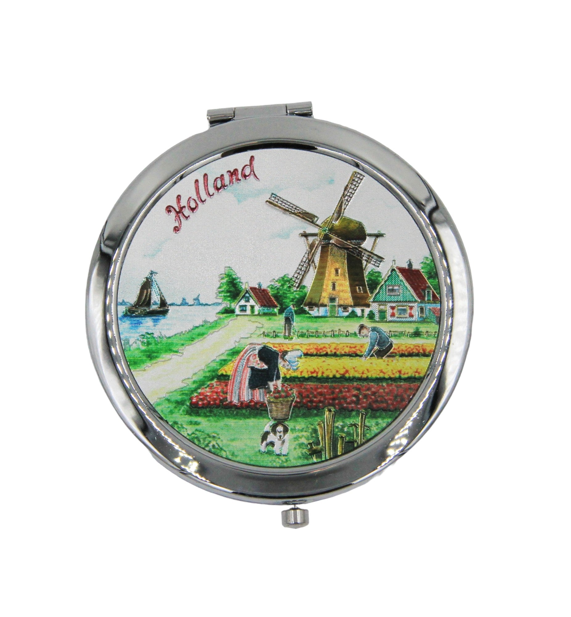 Mirror Box Fields of Tulips with Windmill-1