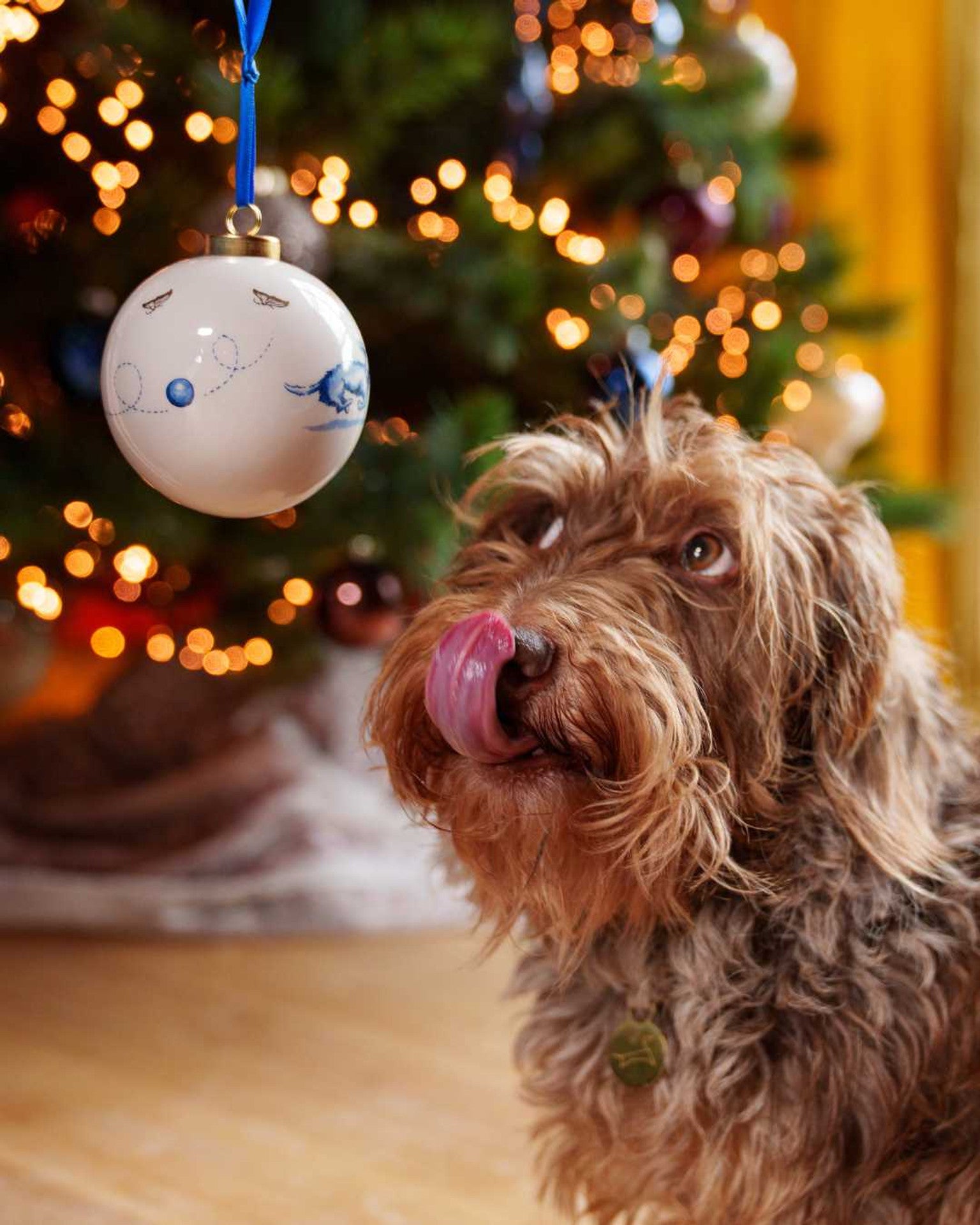 Christmas Bauble - Dachshund Ball Game - 8 cm