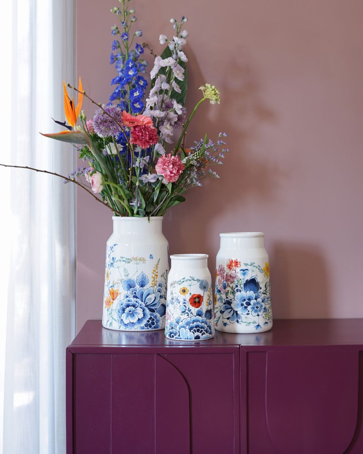 Vase à baratte à lait - Oasis de fleurs - 20,5 cm