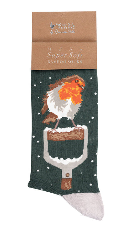 Men's Socks - Robin - A Little Red Robin