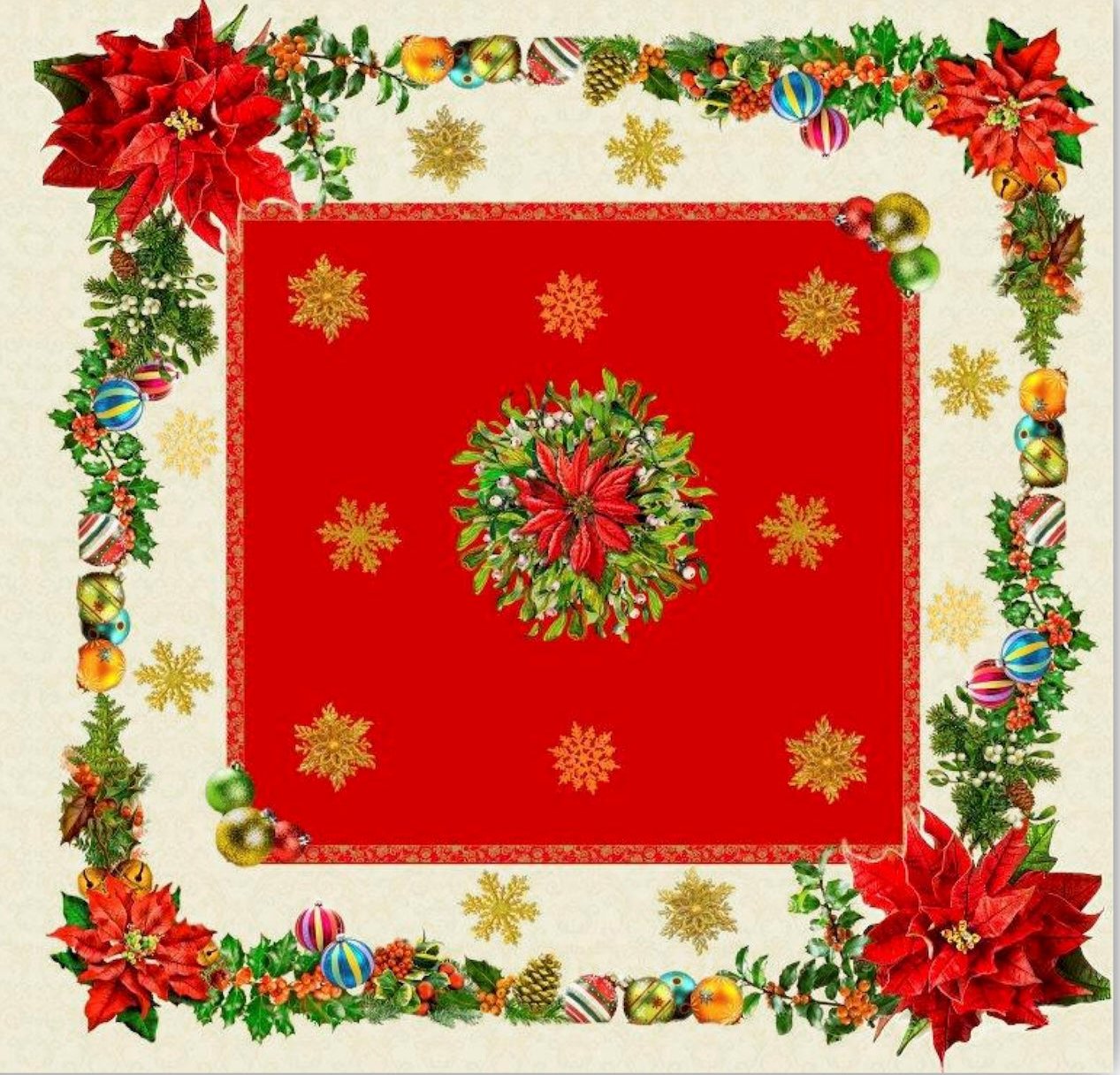 Tablecloth Square 'Yule' - 95 x 95