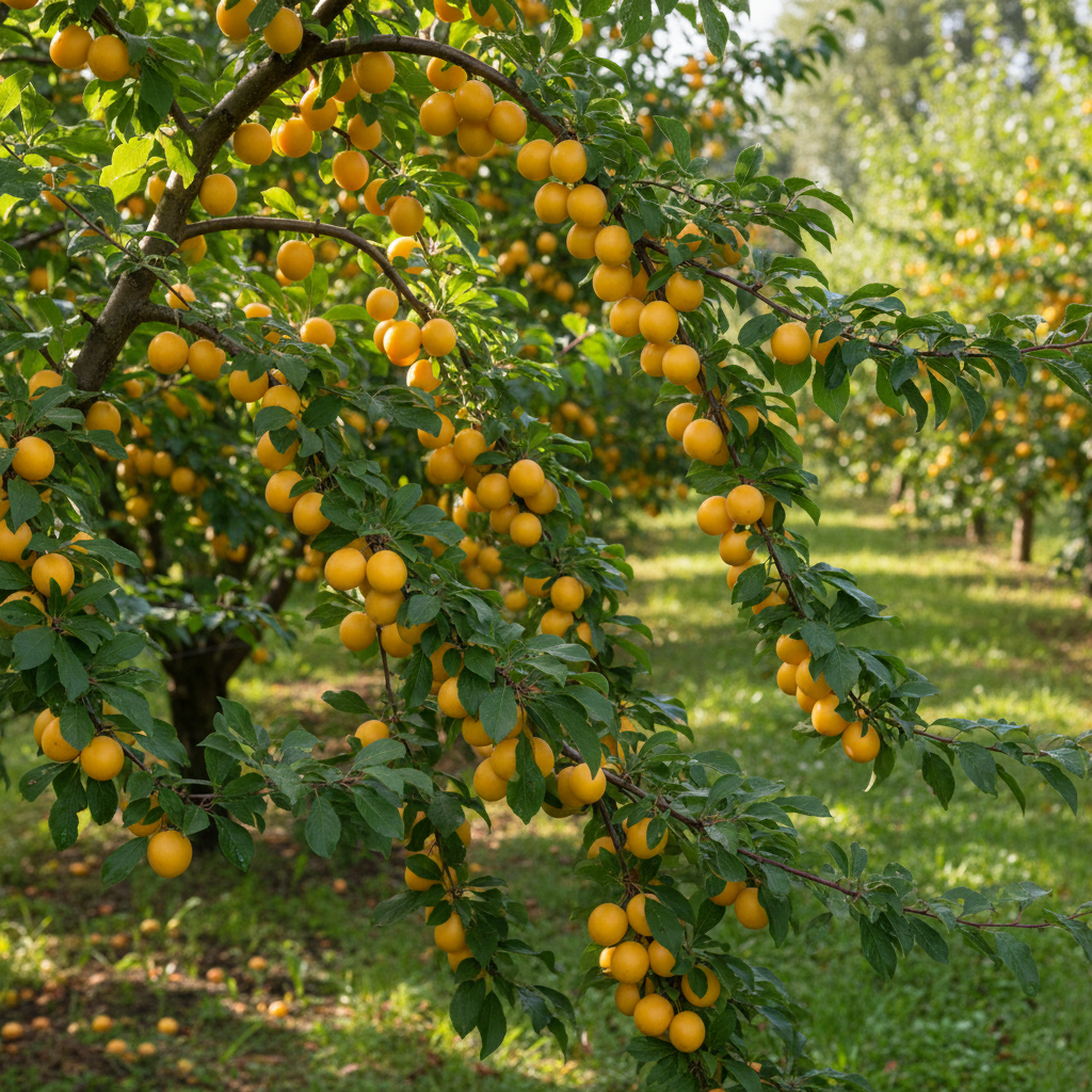 Semi Dwarf Mirabelle Plum Tree – ‘Mirabelle de Nancy’