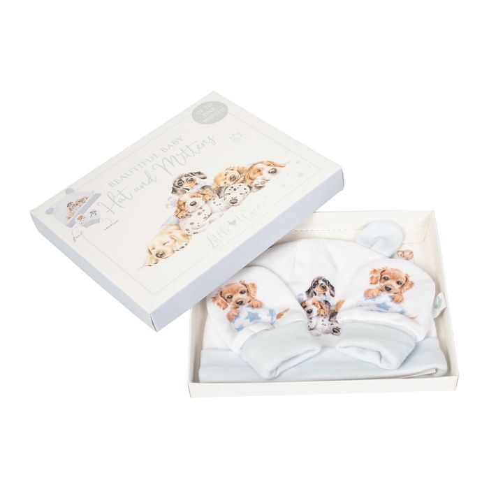 Little Paws - Dog Newborn Hat and Mitten Set
