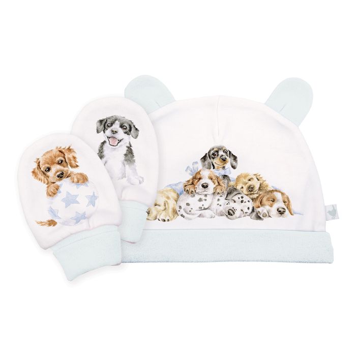Little Paws - Dog Newborn Hat and Mitten Set
