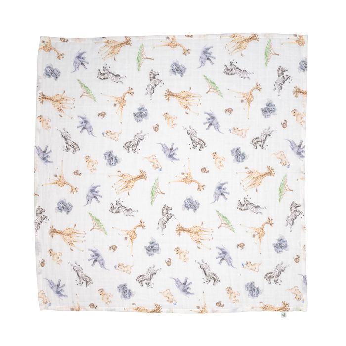 Little Savannah - Afrikaanse Dieren Muslin Cadeauset
