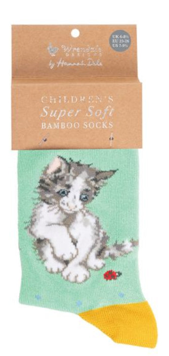Children's Socks - Cat - Ladybird - 27-30
