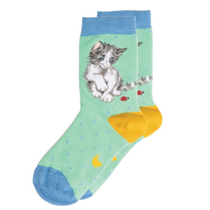Children's Socks - Cat - Ladybird - 27-30