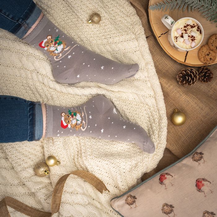 Women's Socks - Mouse - Christmouse
