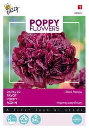 Fleurs de Coquelicot - Pivoine Noire - 0,08g
