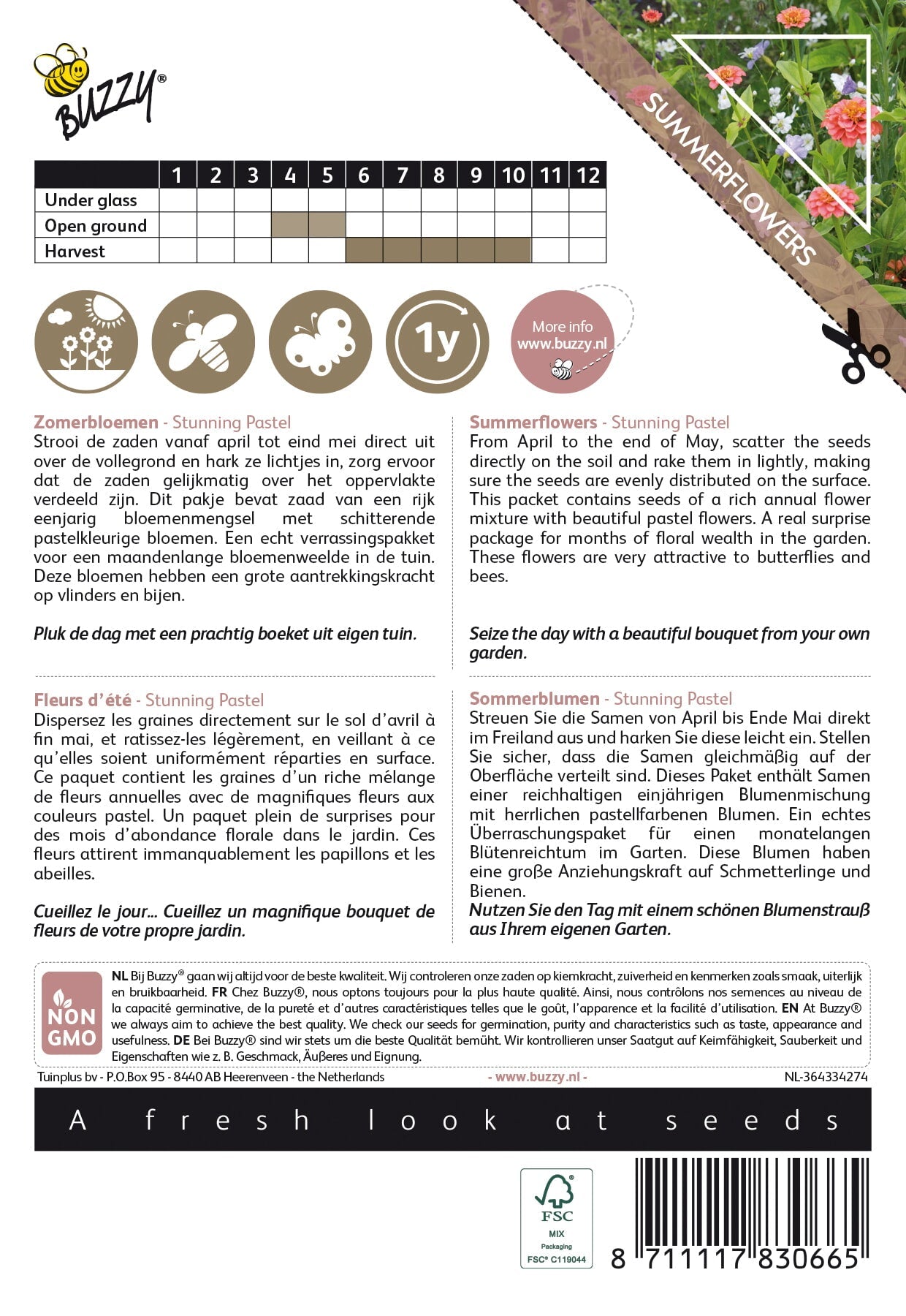 Summer Flowers - Stunning Pastel - 3g