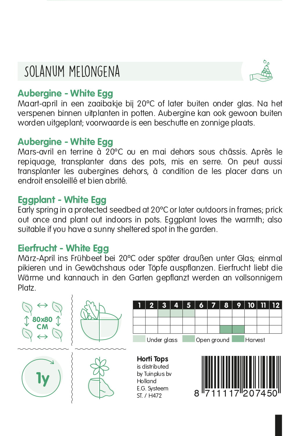 Baby Eggplant - White Egg - 0,2g