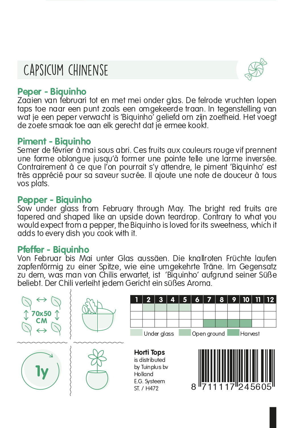 Pepper - Biquinho - 10 Seeds