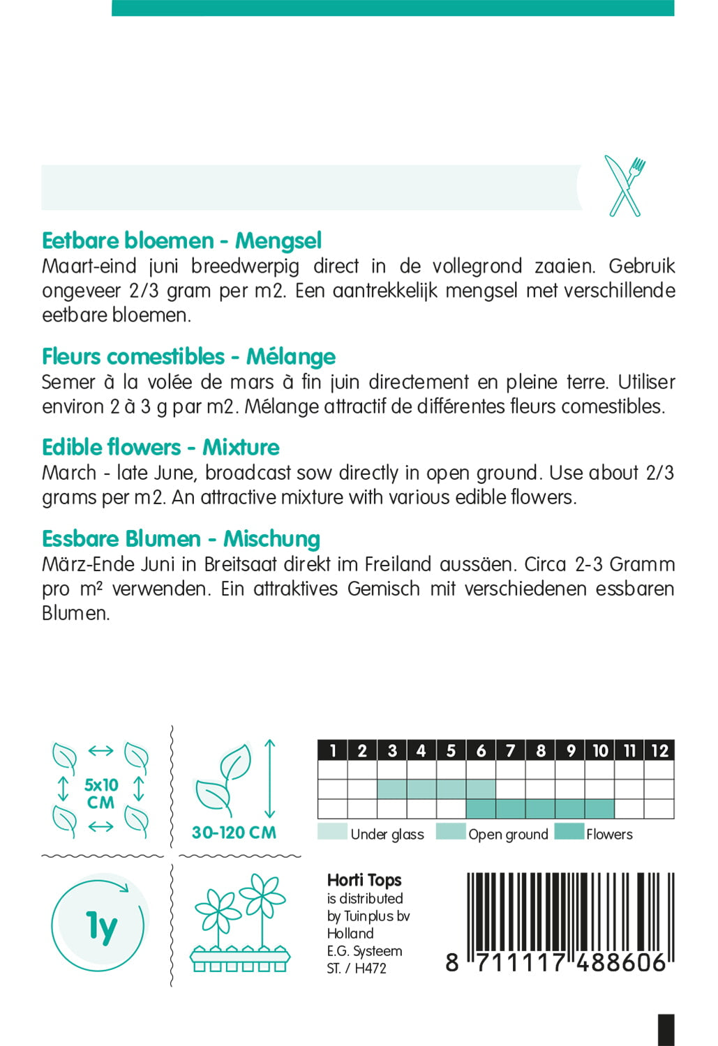 Fleurs comestibles - Mélange - 5g
