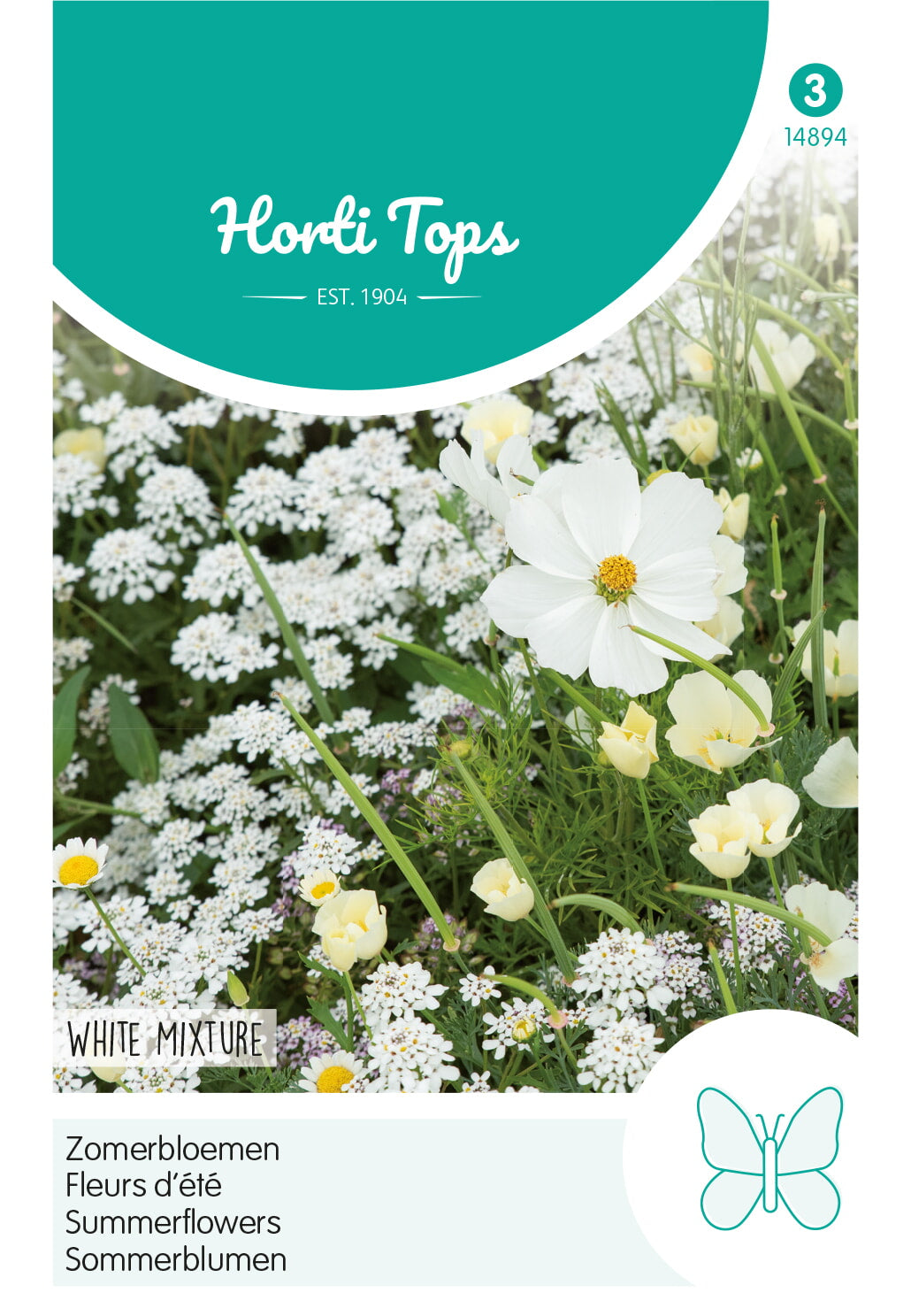 Fleurs d'été - Mélange de nuances blanches - 2g