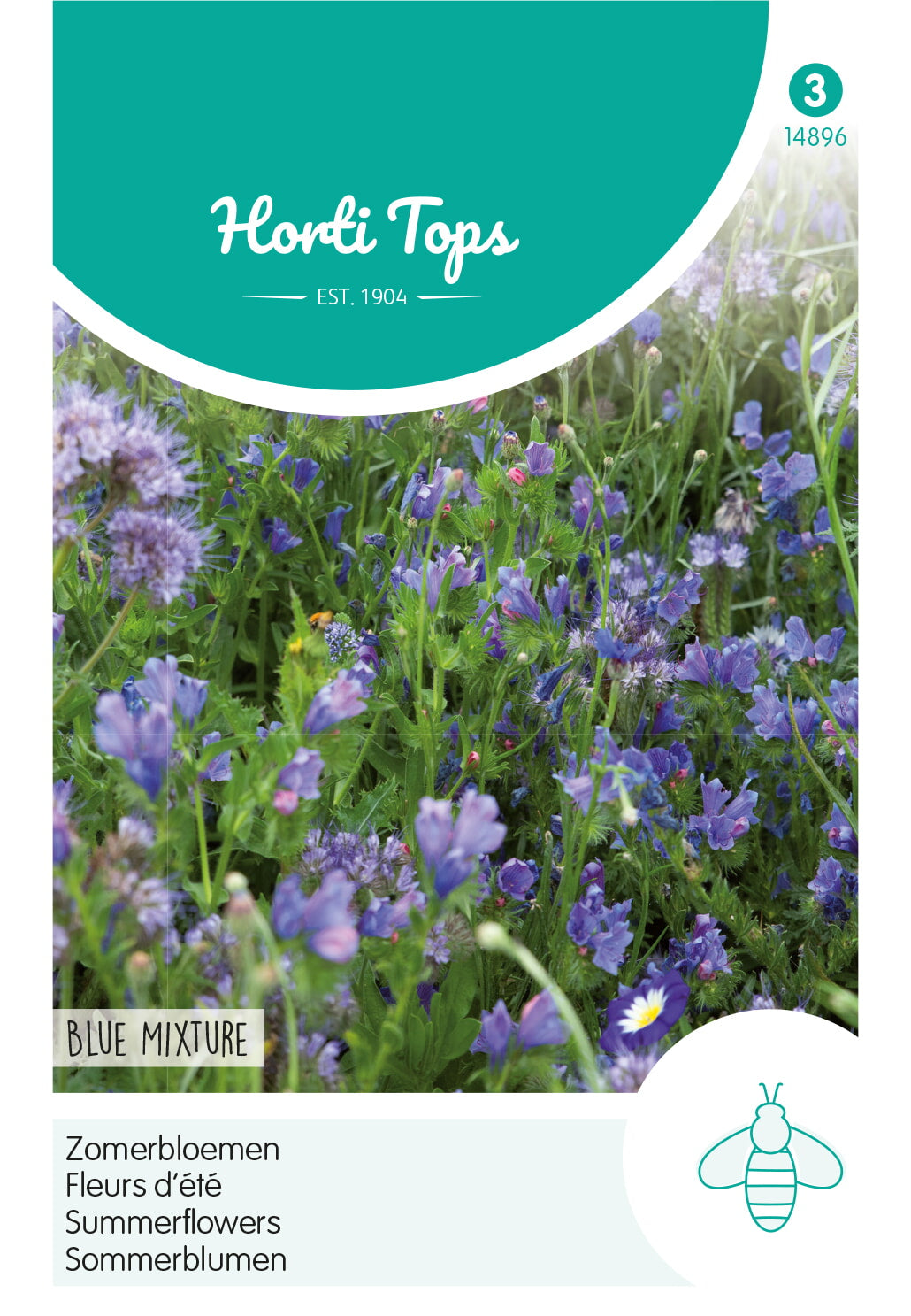Fleurs d'été - Mélange de nuances de bleu - 2g