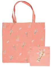 Sac de courses pliable - Girafe - Fleurs